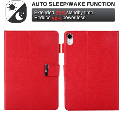 For iPad mini 6 / mini 2024 Hardware Buckle Deformation Holder Smart Leather Tablet Case(Red) - iPad mini 2024 Cases by buy2fix | Online Shopping UK | buy2fix