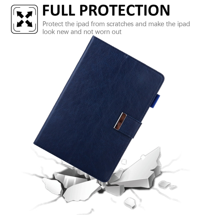 For iPad mini 6 / mini 2024 Hardware Buckle Deformation Holder Smart Leather Tablet Case(Royal Blue) - iPad mini 2024 Cases by buy2fix | Online Shopping UK | buy2fix