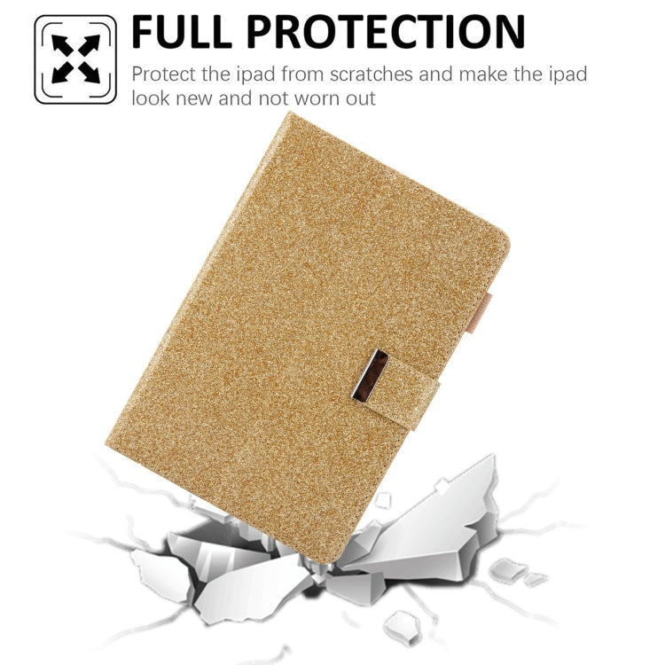 For iPad mini 6 / mini 2024 Hardware Buckle Deformation Holder Smart Leather Tablet Case(Glitter Gold) - iPad mini 2024 Cases by buy2fix | Online Shopping UK | buy2fix