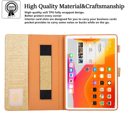 For iPad mini 6 / mini 2024 Hardware Buckle Deformation Holder Smart Leather Tablet Case(Glitter Gold) - iPad mini 2024 Cases by buy2fix | Online Shopping UK | buy2fix