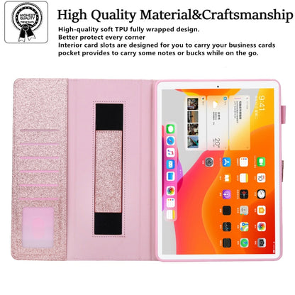 For iPad mini 6 / mini 2024 Hardware Buckle Deformation Holder Smart Leather Tablet Case(Glitter Rose Gold) - iPad mini 2024 Cases by buy2fix | Online Shopping UK | buy2fix