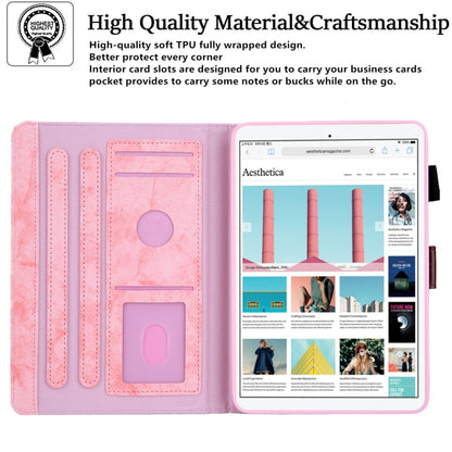 For iPad mini 6 / mini 2024 Fabric Contrast Color Smart Leather Tablet Case(Pink) - iPad mini 2024 Cases by buy2fix | Online Shopping UK | buy2fix