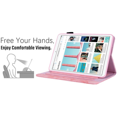 For iPad mini 6 / mini 2024 Fabric Contrast Color Smart Leather Tablet Case(Pink) - iPad mini 2024 Cases by buy2fix | Online Shopping UK | buy2fix