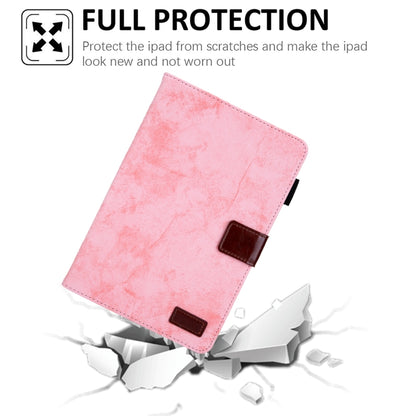 For iPad mini 6 / mini 2024 Fabric Contrast Color Smart Leather Tablet Case(Pink) - iPad mini 2024 Cases by buy2fix | Online Shopping UK | buy2fix