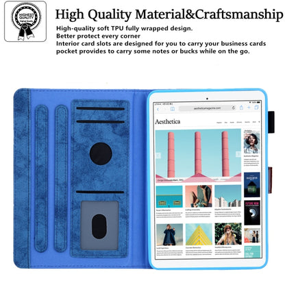 For iPad mini 6 / mini 2024 Fabric Contrast Color Smart Leather Tablet Case(Blue) - iPad mini 2024 Cases by buy2fix | Online Shopping UK | buy2fix