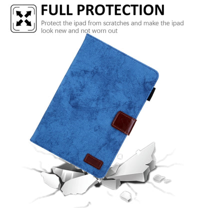 For iPad mini 6 / mini 2024 Fabric Contrast Color Smart Leather Tablet Case(Blue) - iPad mini 2024 Cases by buy2fix | Online Shopping UK | buy2fix
