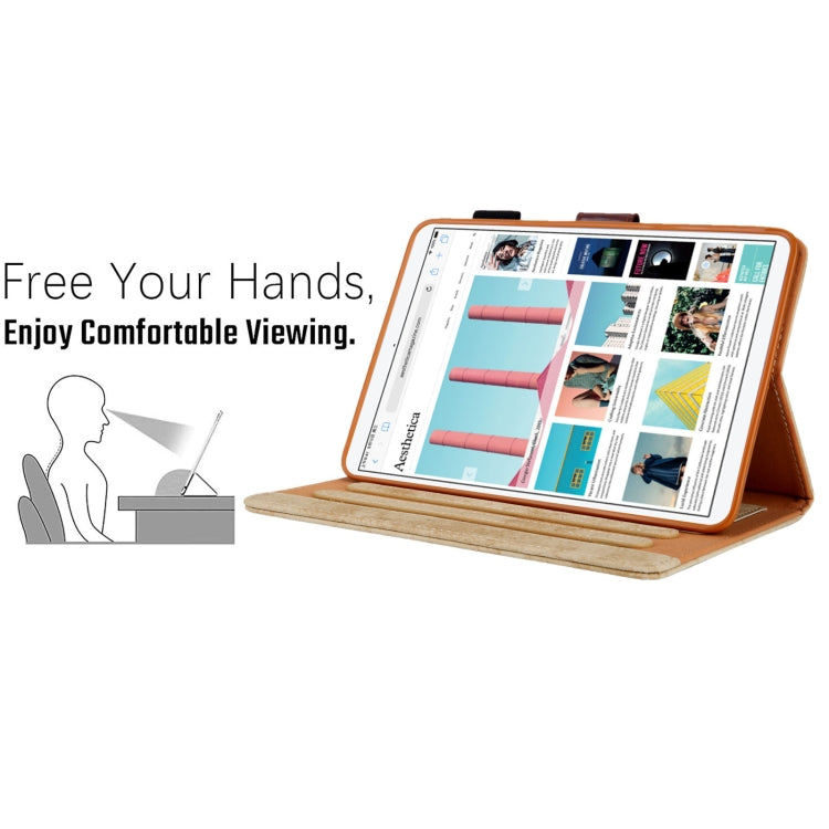 For iPad mini 6 / mini 2024 Fabric Contrast Color Smart Leather Tablet Case(Yellow) - iPad mini 2024 Cases by buy2fix | Online Shopping UK | buy2fix