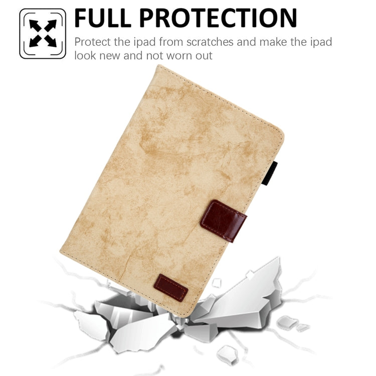 For iPad mini 6 / mini 2024 Fabric Contrast Color Smart Leather Tablet Case(Yellow) - iPad mini 2024 Cases by buy2fix | Online Shopping UK | buy2fix