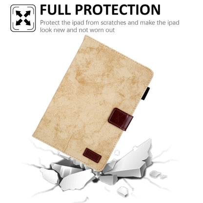 For iPad mini 6 / mini 2024 Fabric Contrast Color Smart Leather Tablet Case(Yellow) - iPad mini 2024 Cases by buy2fix | Online Shopping UK | buy2fix