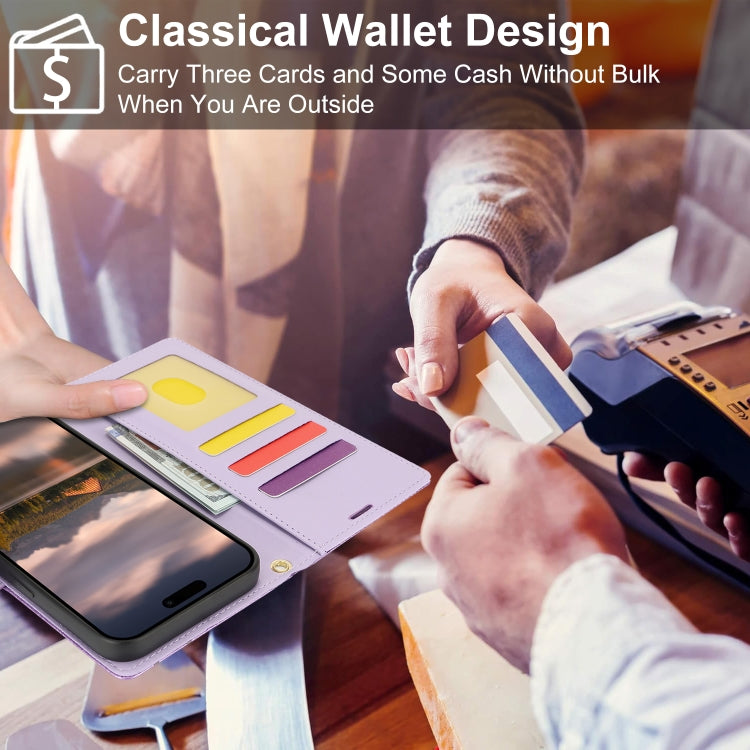 For Samsung Galaxy S25+ 5G Peony Flowers Imprint Leather Phone Case(Purple) by buy2fix