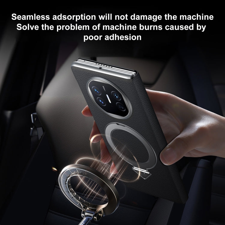 For Huawei Mate X5 / X3 SULADA Smart View Window MagSafe Magnetic Holder Leather Phone Case(Brown) - Huawei Cases by SULADA | Online Shopping UK | buy2fix