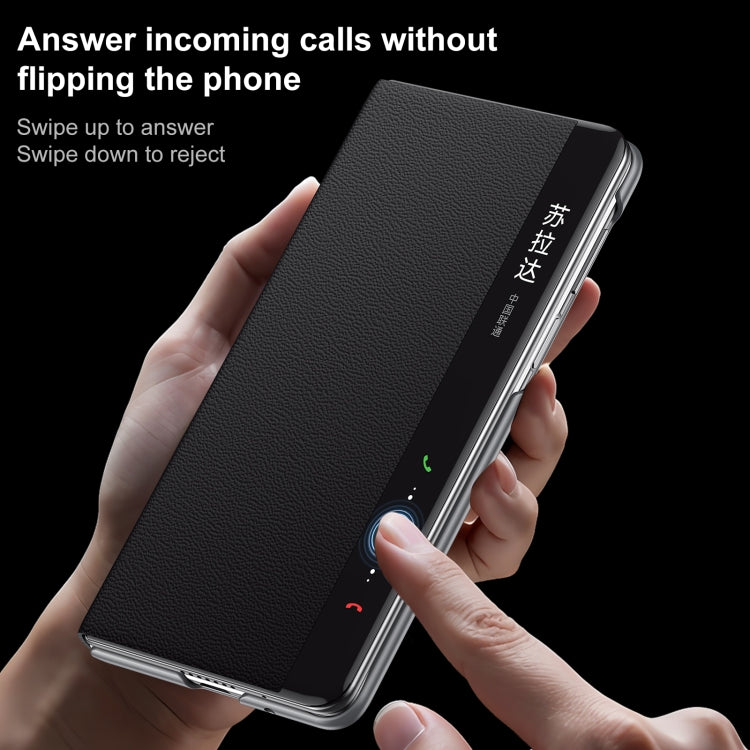 For Huawei Mate XT Ultimate Design SULADA Smart View Window MagSafe Magnetic Holder Leather Phone Case(Blue) - Huawei Cases by SULADA | Online Shopping UK | buy2fix