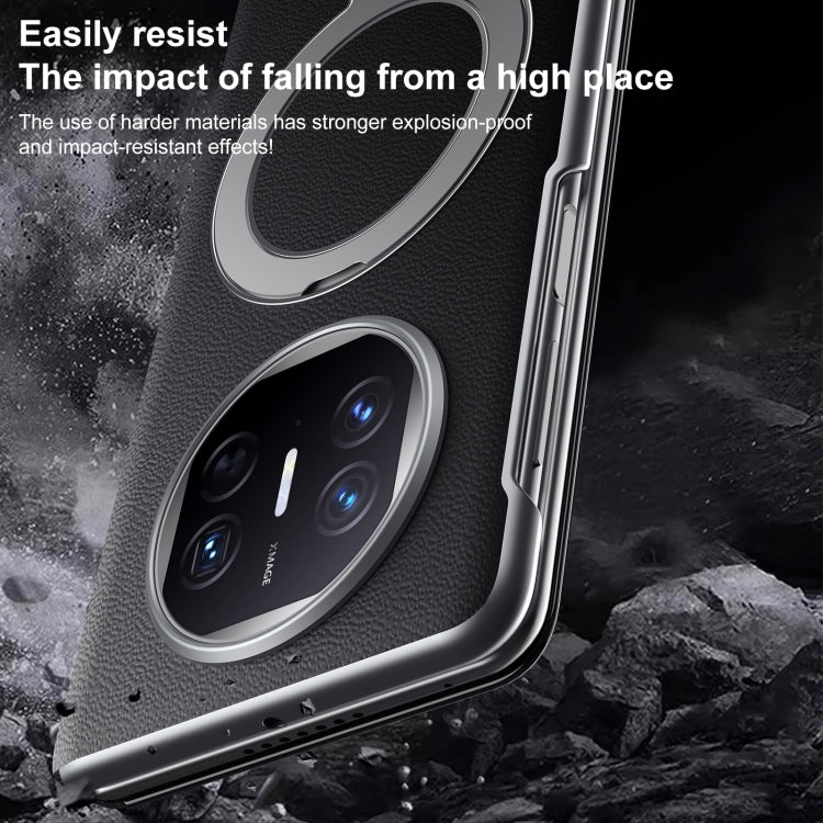 For Huawei Mate X5 / X3 SULADA Smart View Window MagSafe Magnetic Holder Leather Phone Case(Black) - Huawei Cases by SULADA | Online Shopping UK | buy2fix