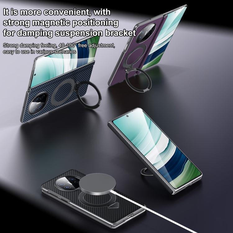 For Huawei Mate X5 / X3 SULADA Kevlar Texture MagSafe Magnetic Holder Phone Case(Blue) - Huawei Cases by SULADA | Online Shopping UK | buy2fix