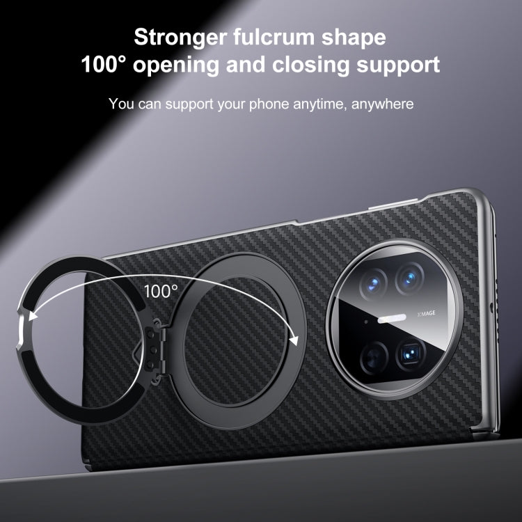 For Huawei Mate X5 / X3 SULADA Kevlar Texture MagSafe Magnetic Holder Phone Case(Brown) - Huawei Cases by SULADA | Online Shopping UK | buy2fix