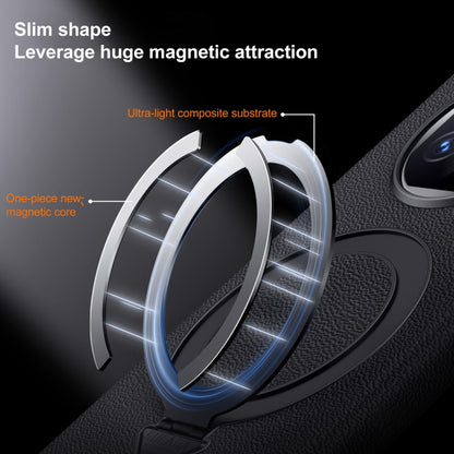 For Huawei Mate X5 / X3 SULADA Top Grain Leather MagSafe Magnetic Holder Phone Case(Purple) - Huawei Cases by SULADA | Online Shopping UK | buy2fix