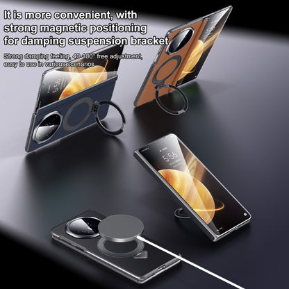 For Honor Magic V3 SULADA Top Grain Leather MagSafe Magnetic Holder Phone Case(Brown) - Honor Cases by SULADA | Online Shopping UK | buy2fix