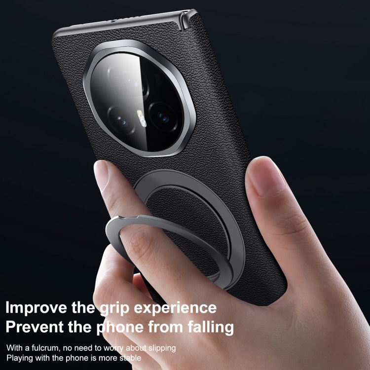 For Honor Magic V3 SULADA Top Grain Leather MagSafe Magnetic Holder Phone Case(Brown) - Honor Cases by SULADA | Online Shopping UK | buy2fix