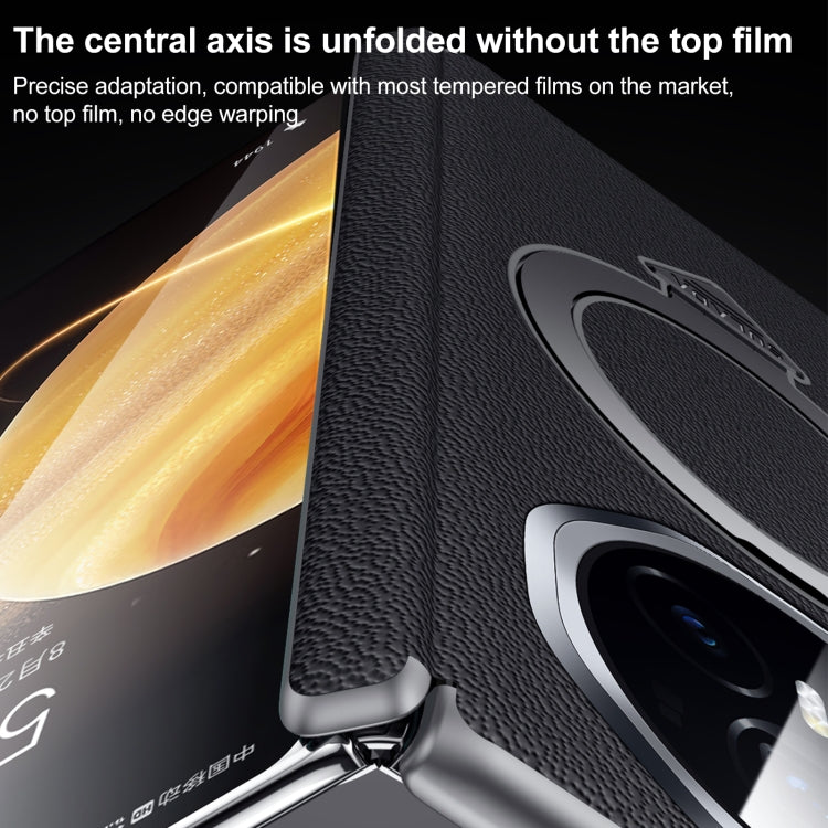 For Honor Magic V3 SULADA Top Grain Leather MagSafe Magnetic Holder Phone Case(Brown) - Honor Cases by SULADA | Online Shopping UK | buy2fix