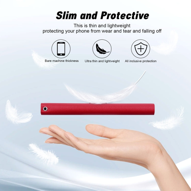 For iPhone 16e Ultra-thin Voltage Magnetic Buckle Leather Phone Case(Red) - iPhone 16e Cases by buy2fix | Online Shopping UK | buy2fix