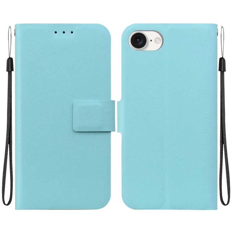 For iPhone 16e Ultra-thin Voltage Magnetic Buckle Leather Phone Case(Green) - iPhone 16e Cases by buy2fix | Online Shopping UK | buy2fix