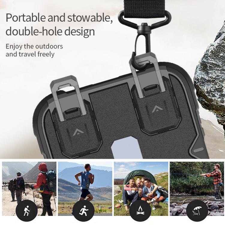 For iPhone 17 Pro Camera Shield Armor MagSafe Holder Phone Case with Strap(Dark Green) - iPhone 17 Pro Cases by buy2fix | Online Shopping UK | buy2fix