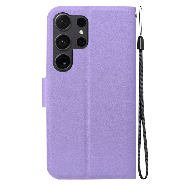 For Samsung Galaxy S25 Ultra 5G Ultra-thin Voltage Magnetic Buckle Leather Phone Case(Purple) - Galaxy S25 Ultra 5G Cases by buy2fix | Online Shopping UK | buy2fix