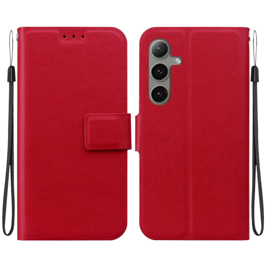 For Samsung Galaxy S25+ 5G Ultra-thin Voltage Magnetic Buckle Leather Phone Case(Red) by buy2fix
