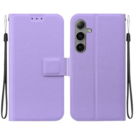 For Samsung Galaxy S25+ 5G Ultra-thin Voltage Magnetic Buckle Leather Phone Case(Purple) by buy2fix