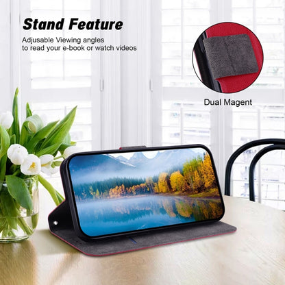 For Samsung Galaxy S25 5G Ultra-thin Voltage Magnetic Buckle Leather Phone Case(Red) by buy2fix