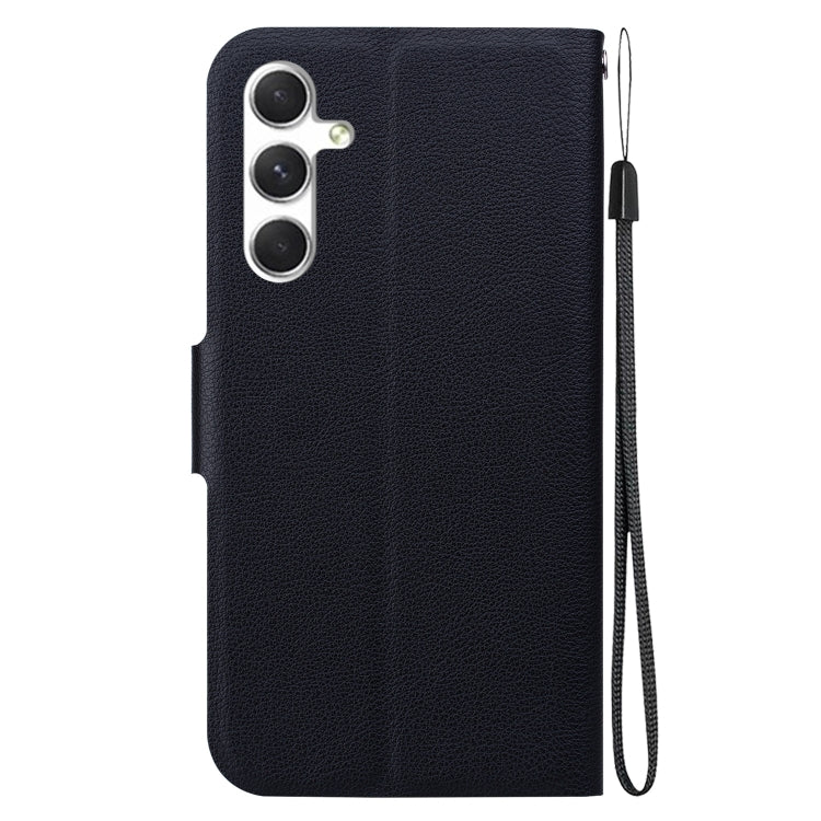 For Samsung Galaxy S25 5G Ultra-thin Voltage Magnetic Buckle Leather Phone Case(Black) - Galaxy S25 5G Cases by buy2fix | Online Shopping UK | buy2fix