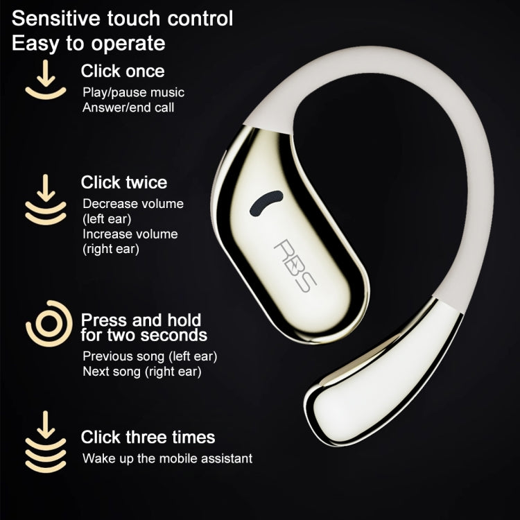 RBS S18 OWS Ultra Open Wireless Bluetooth Earphones(Black) - TWS Earphone by buy2fix | Online Shopping UK | buy2fix