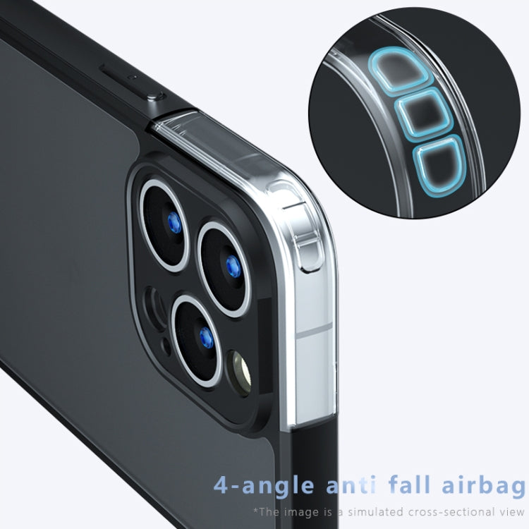 For iPhone 15 Pro Max Armor MagSafe PC Hybrid TPU Phone Case(Frosted Black) by buy2fix