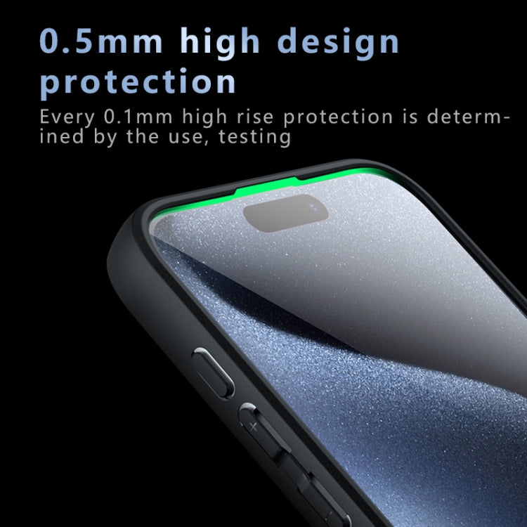 For iPhone 15 Pro Max Armor MagSafe PC Hybrid TPU Phone Case(Frosted Black) by buy2fix