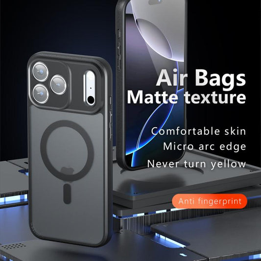 For iPhone Air Armor MagSafe PC Hybrid TPU Phone Case(Frosted Black) - iPhone Air Cases by buy2fix | Online Shopping UK | buy2fix
