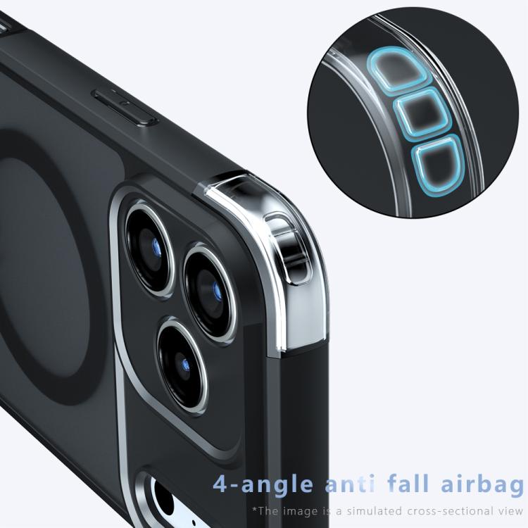 For iPhone 17 Pro Max C-type Armor MagSafe PC Hybrid TPU Phone Case(Frosted Black) - iPhone 17 Pro Max Cases by buy2fix | Online Shopping UK | buy2fix