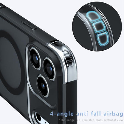 For iPhone 17 Pro Max C-type Armor MagSafe PC Hybrid TPU Phone Case(Frosted Black) - iPhone 17 Pro Max Cases by buy2fix | Online Shopping UK | buy2fix