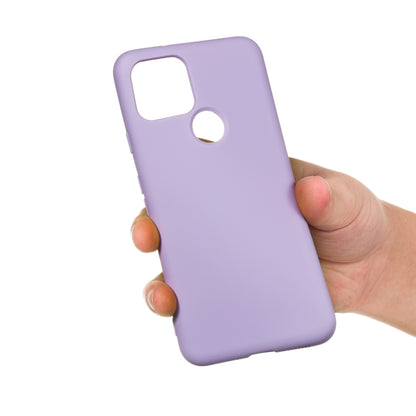 For Google Pixel 5 Pure Color Liquid Silicone Shockproof Full Coverage Case(Purple) - Google Cases by buy2fix | Online Shopping UK | buy2fix