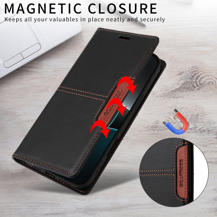 For iPhone 11 Pro GQUTROBE G01 RFID Anti-theft Leather Phone Case(Black) - iPhone 11 Pro Cases by GQUTROBE | Online Shopping UK | buy2fix