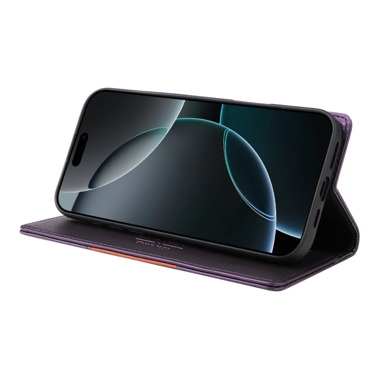 For iPhone 11 Pro GQUTROBE G01 RFID Anti-theft Leather Phone Case(Purple) - iPhone 11 Pro Cases by GQUTROBE | Online Shopping UK | buy2fix