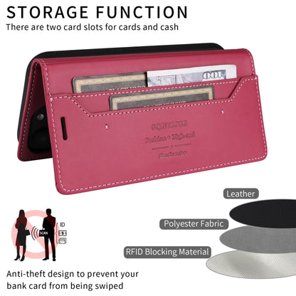 For iPhone 12 Pro Max GQUTROBE G01 RFID Anti-theft Leather Phone Case(Red) - iPhone 12 Pro Max Cases by GQUTROBE | Online Shopping UK | buy2fix