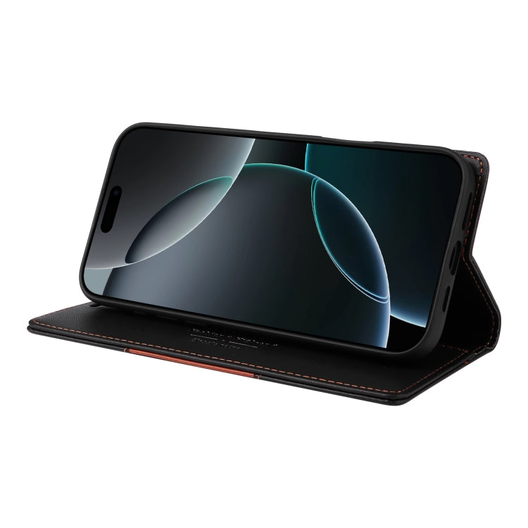 For iPhone 13 Pro GQUTROBE G01 RFID Anti-theft Leather Phone Case(Black) - iPhone 13 Pro Cases by GQUTROBE | Online Shopping UK | buy2fix