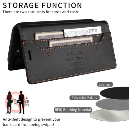 For iPhone 14 Pro GQUTROBE G01 RFID Anti-theft Leather Phone Case(Black) - iPhone 14 Pro Cases by GQUTROBE | Online Shopping UK | buy2fix