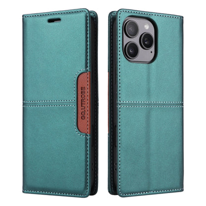 For iPhone 15 Pro GQUTROBE G01 RFID Anti-theft Leather Phone Case(Green) - iPhone 15 Pro Cases by GQUTROBE | Online Shopping UK | buy2fix
