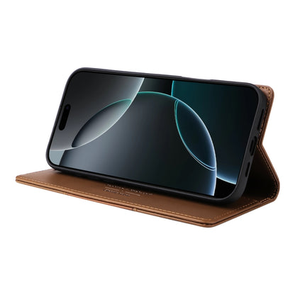 For iPhone 15 Pro Max GQUTROBE G01 RFID Anti-theft Leather Phone Case(Brown) - iPhone 15 Pro Max Cases by GQUTROBE | Online Shopping UK | buy2fix