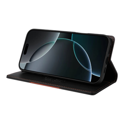 For iPhone 15 Pro Max GQUTROBE G01 RFID Anti-theft Leather Phone Case(Black) - iPhone 15 Pro Max Cases by GQUTROBE | Online Shopping UK | buy2fix