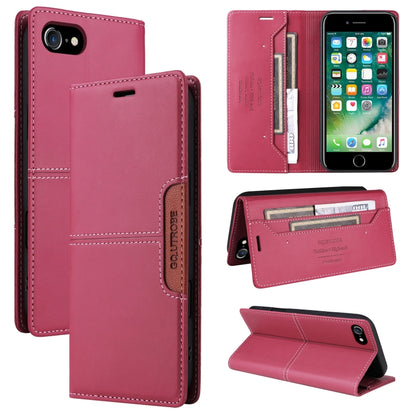 For iPhone SE 2022 / SE 2020 / 8 / 7 GQUTROBE G01 RFID Anti-theft Leather Phone Case(Red) - iPhone SE 2022 / 2020 / 8 / 7 Cases by GQUTROBE | Online Shopping UK | buy2fix