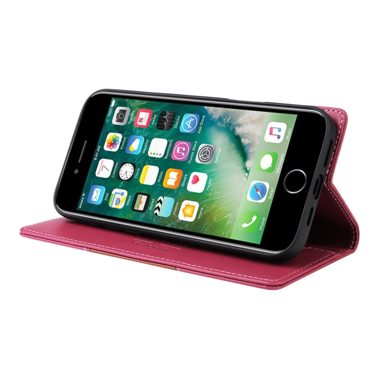 For iPhone SE 2022 / SE 2020 / 8 / 7 GQUTROBE G01 RFID Anti-theft Leather Phone Case(Red) - iPhone SE 2022 / 2020 / 8 / 7 Cases by GQUTROBE | Online Shopping UK | buy2fix