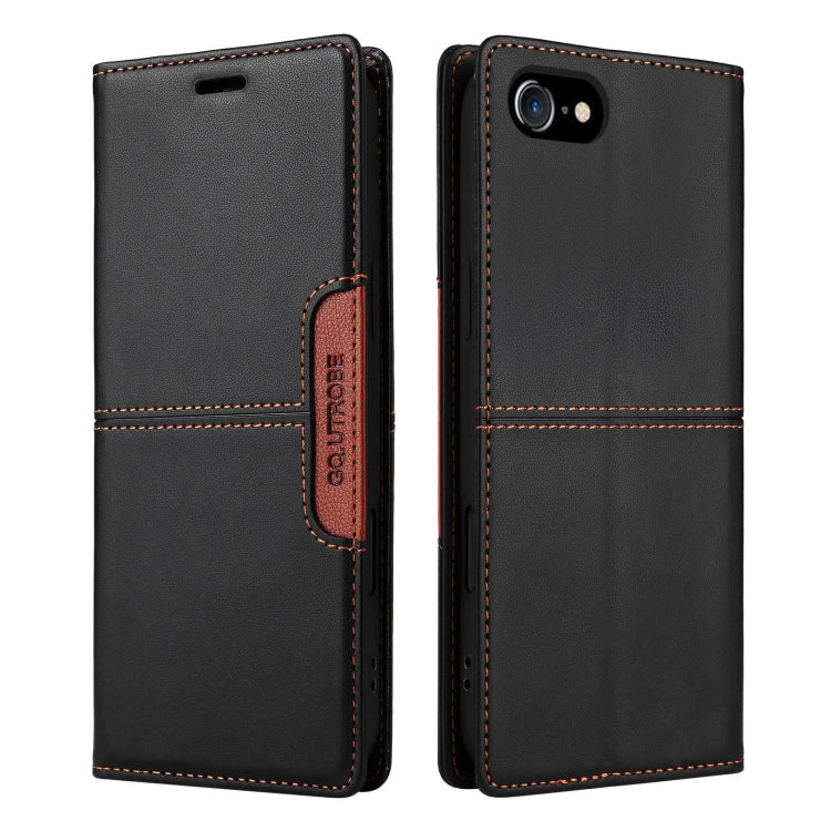 For iPhone SE 2022 / SE 2020 / 8 / 7 GQUTROBE G01 RFID Anti-theft Leather Phone Case(Black) - iPhone SE 2022 / 2020 / 8 / 7 Cases by GQUTROBE | Online Shopping UK | buy2fix