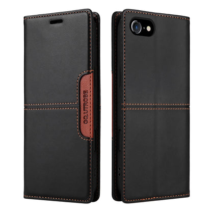 For iPhone SE 2022 / SE 2020 / 8 / 7 GQUTROBE G01 RFID Anti-theft Leather Phone Case(Black) - iPhone SE 2022 / 2020 / 8 / 7 Cases by GQUTROBE | Online Shopping UK | buy2fix
